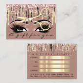 Geschenkgutschein Friseur Rose Skin Gold Makeup Visitenkarte (Vorne/Hinten)
