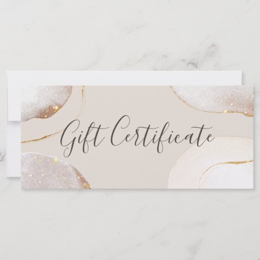 Geschenkgutschein für abstrakte Luxuswaschfarben (Vorderseite)