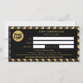 Geschenkgutschein für Abstraktes Schwarzes Gold (Rückseite)