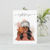 Geschenkgutschein für afroamerikanische Erntedank (Stehend Vorderseite)