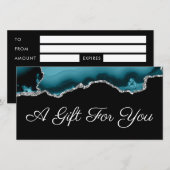 Geschenkgutschein für aquamarine und Silberscheine (Vorne/Hinten)