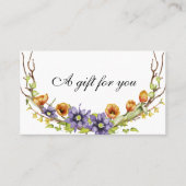 Geschenkgutschein für Aquarellblumen Visitenkarte (Vorderseite)