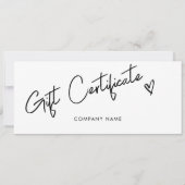 Geschenkgutschein für bearbeitungsfähige Unternehm (Rückseite)