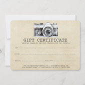 Geschenkgutschein für berufliche Fotografen (Vorderseite)