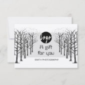 Geschenkgutschein für berufliche Fotografen (Vorderseite)