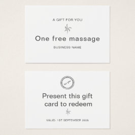 Geschenkgutschein für berufliche Massageräume