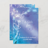 Geschenkgutschein für blaue Juwelen (Vorne/Hinten)