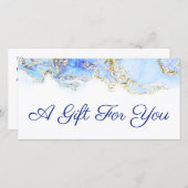 Geschenkgutschein für blaue Marmor (Vorne/Hinten)