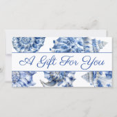 Geschenkgutschein für blaue Muscheln (Vorderseite)