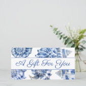 Geschenkgutschein für blaue Muscheln (Stehend Vorderseite)