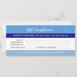 Geschenkgutschein für blaue Tones