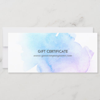 Geschenkgutschein für blaue und Lila farbige Bildz