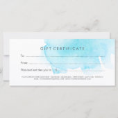 Geschenkgutschein für blaue Wasserfarbe (Rückseite)