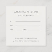 Geschenkgutschein für Blaugoldblättrige Botanische Quadratische Visitenkarte (Rückseite)