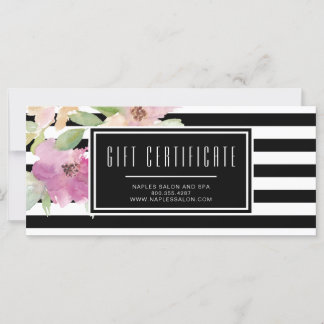 Geschenkgutschein für Blume und Streifen