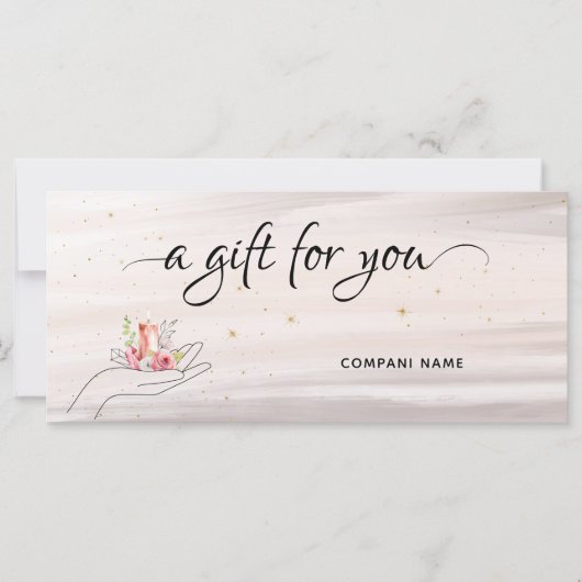 Geschenkgutschein für Blumenkerzen (Vorderseite)