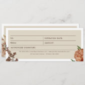 Geschenkgutschein für Boho-Firmenlogos (Vorne/Hinten)