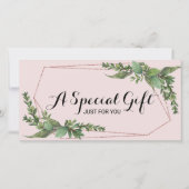 Geschenkgutschein für botanische Vegetation Rosa R (Vorderseite)