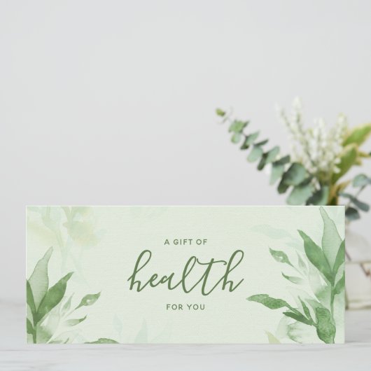 Geschenkgutschein für Botanische Wasserfarben (Stehend Vorderseite)