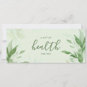 Geschenkgutschein für Botanische Wasserfarben (Vorderseite)