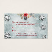 Geschenkgutschein für Botanische Weihnachten/Feier (Rückseite)