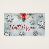 Geschenkgutschein für Botanische Weihnachten/Feier (Vorderseite)