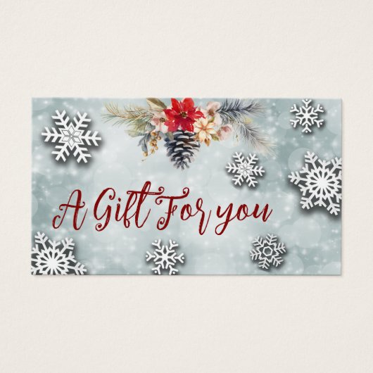 Geschenkgutschein für Botanische Weihnachten/Feier (Vorderseite)