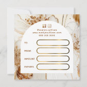 Geschenkgutschein für braune Blume (Rückseite)