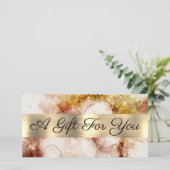 Geschenkgutschein für Brown Gold Glitzer (Stehend Vorderseite)