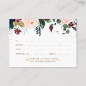 Geschenkgutschein für Burgund, Marine und Rosa Flo Rabattkarte (Rückseite)