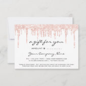 Geschenkgutschein für Business einfach moderne Ros (Vorderseite)