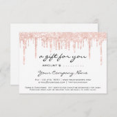 Geschenkgutschein für Business einfach moderne Ros (Vorne/Hinten)