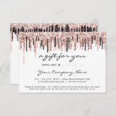 Geschenkgutschein für Business einfach moderne Ros (Vorne/Hinten)