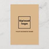 Geschenkgutschein für Business Light Brown Begleitkarte (Rückseite)