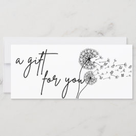 Geschenkgutschein für Butterfliegen, Wish Dandelio