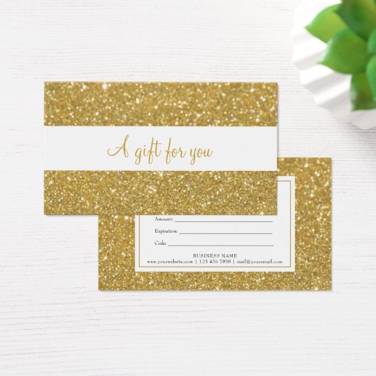 Geschenkgutschein für Chic Gold Glitzer (Schreibtisch)