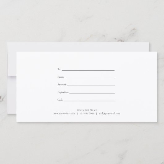 Geschenkgutschein für Chic Gold Glitzer (Rückseite)