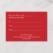 Geschenkgutschein für Chic Holiday Business Snowfl Rabattkarte (Rückseite)