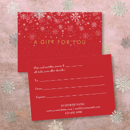 Geschenkgutschein für Chic Holiday Business Snowfl Rabattkarte