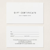 Geschenkgutschein für Chic Typografy (Vorne & Hinten)