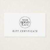 Geschenkgutschein für Chic Typografy Business (Vorderseite)