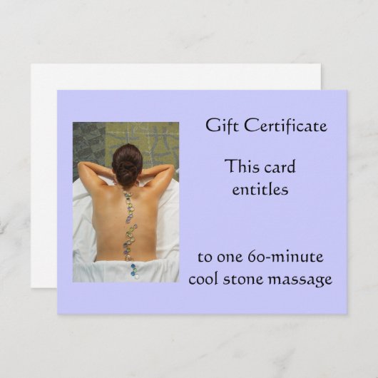 Geschenkgutschein für coolen Stein (Vorne/Hinten)