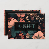 Geschenkgutschein für Dark Fall Floral Beauty (Vorne/Hinten)