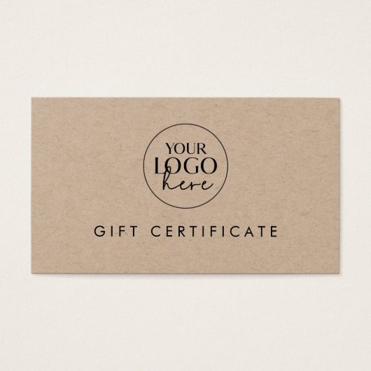 Geschenkgutschein für das Chic Kraft Paper Busines (Vorderseite)