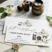 Geschenkgutschein für das Foto