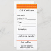 Geschenkgutschein für das Geschenk an die Heilige (Vorne/Hinten)