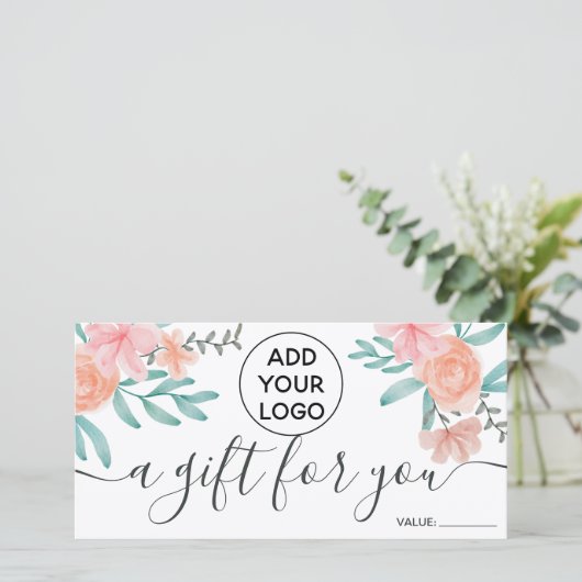 Geschenkgutschein für das korallenblumenfarbene Lo (Stehend Vorderseite)