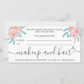 Geschenkgutschein für das korallenblumenfarbene Lo (Rückseite)