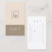 Geschenkgutschein für das Logo "Blush Kraft" für K Visitenkarte (Vorne/Hinten)