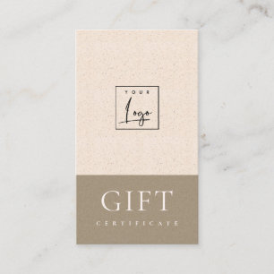 Geschenkgutschein für das Logo "Blush Kraft" für K Visitenkarte